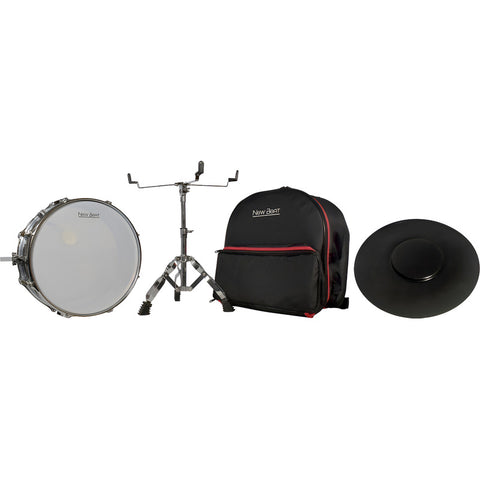 New Beat Nb-sk1455bp Tarola 14 Pulgadas Funda Base Practica Color Del Casco Plateado