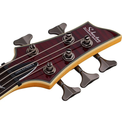 Bajo Eléctrico Schecter Omen Extreme-5 De 5 Cuerdas Cuo Color Black Cherry Orientación De La Mano Diestro Barnizado