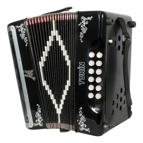 Acordeón Negro De 31  Botones Tono De Sol Moretti Turin Gcf