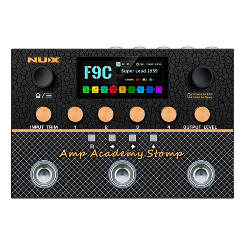 Pedal Simulador Amps Nux Nma-3aap Amp Academy Stomp Negro