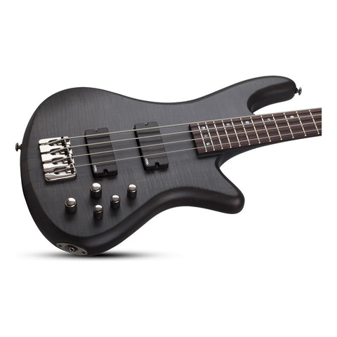 Bajo 4 Cuerdas Schecter Stiletto Studio-4 See Thru Black Sat Diestro Negro Mate 4