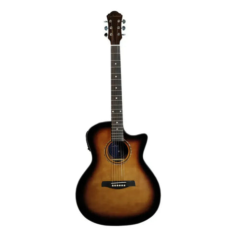 Guitarra Electroacústica Sombreada La Sevillana Ga-320ceq Color Sombreado Transparente