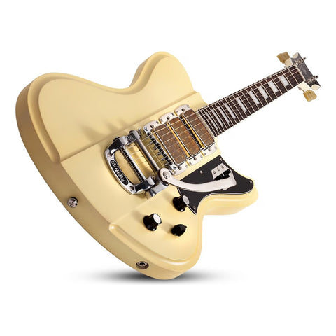 Guitarra Eléctrica Schectrer Ultra-iii Ivory Pearl Diestro Dorado Claro Pau Ferro