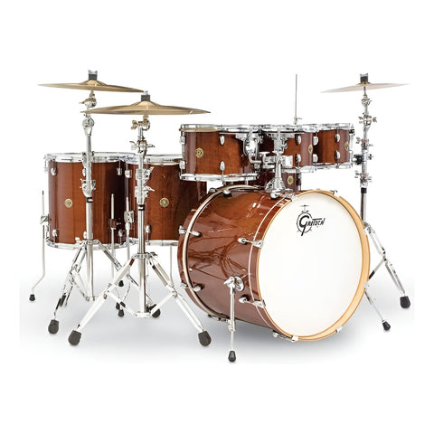 Batería Gretsch 6+1 Pzas Catalina Maple 22 Cm1e826p Ambar Gl Marrón Claro