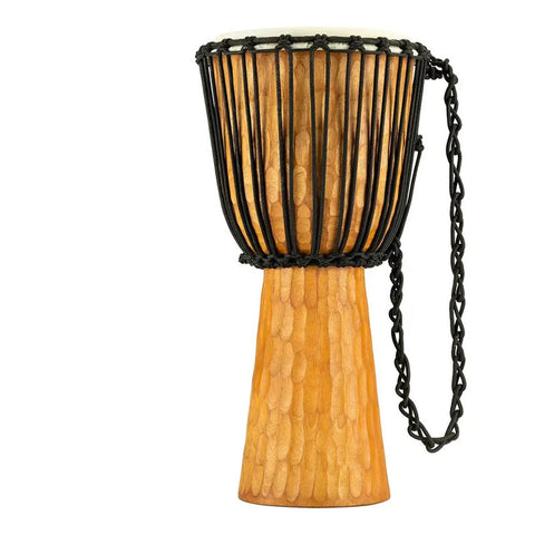 Djembe Una Sola Pieza De Caoba 12x24 PuLG Headliner Hdj4-l Amarillo