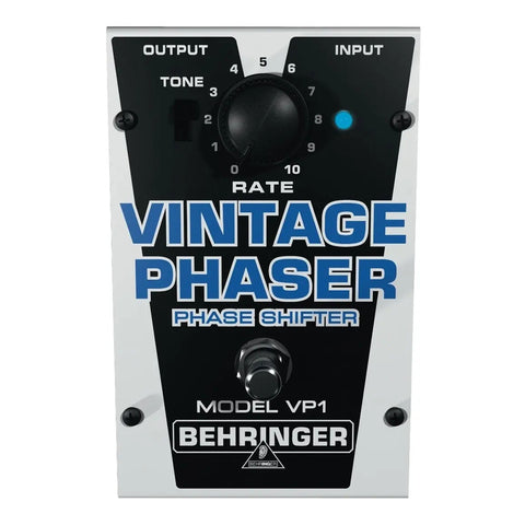 Pedal Phase Shifter Vintag P/ Guitarra, Behringer Vp1 Gris Y Negro