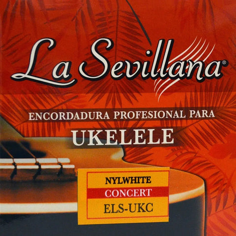 Encordadura Ukelele La Sevillana Nylwhite Els-ukc Tensión Media