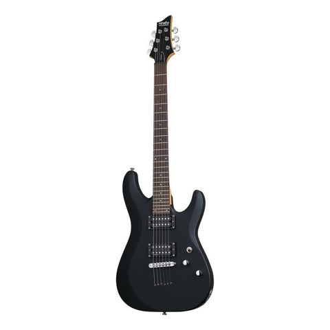 Guitarra Eléctrica Schecter De Tilo Satin Black Satin Con Diapasón De Palo De Rosa
