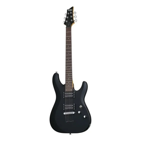 Guitarra Eléctrica Schecter De Tilo Satin Black Satinado Con Diapasón De Palo De Rosa Diestro