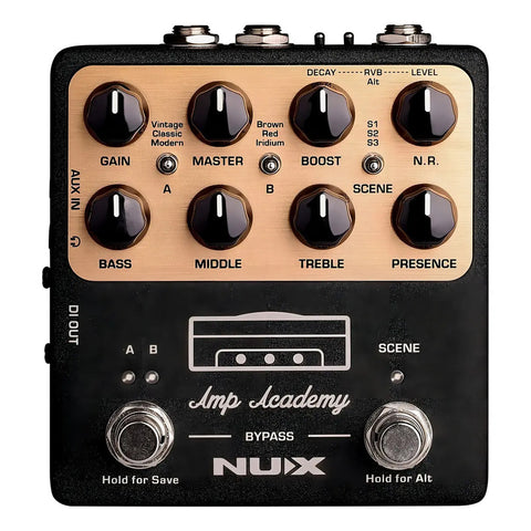 Pedal De Efecto Nux Verdugo Amp Academy Ngs-6 Negro Para Guitarra Eléctrica