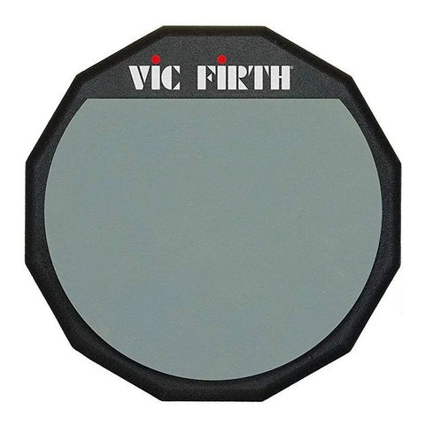 Practicador 6 Pulgadas Vic Firth Bateria Doble Cara Pad6d + Color Negro/gris