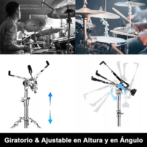 Maxima S-300w Base Soporte Para Tarola De Batería Cromada