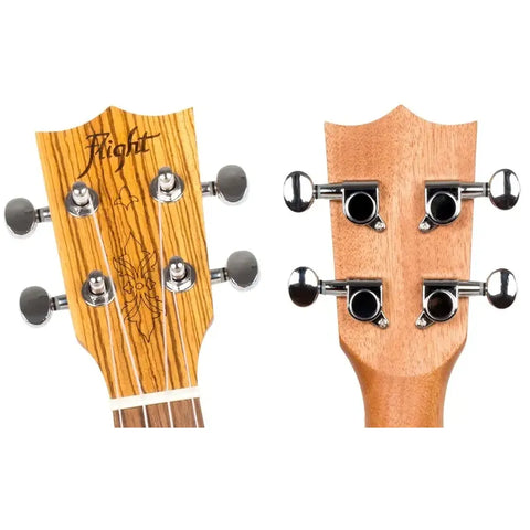 Ukulele Soprano 12 Trastes Zebrawood, Flight Dus322 Zeb/zeb Marrón