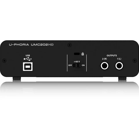 Interfaz Audio Usb Behringer U-phoria Umc202hd Color Negro