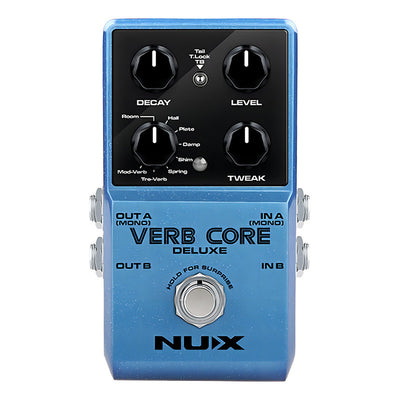 Pedal De Reverberación Nux Verb Core Deluxe Color Azul Acero