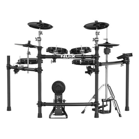Batería Electrónica Nux Dm-310h Parches Mesh Soporte Hi-hat Negro