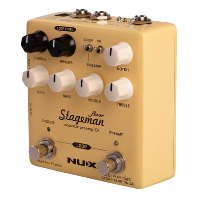 Pedal Para Acústica Nux Stageman Floor Preamp Di Efectos