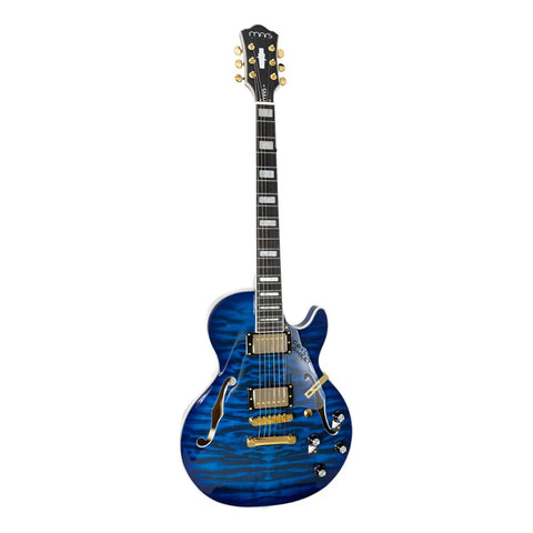 Guitarra Eléctrica 6 Cuerdas Mars Les Paul Jazz Blue Azul Diestro Azul Palo De Rosa