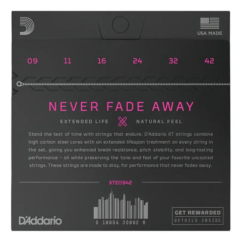 Daddario Xte0942 Cuerdas Para Guitarra Eléctrica 9-42