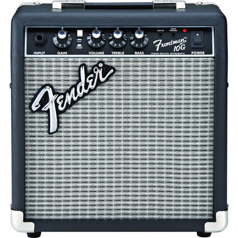 Fender Frontman 10g Amplificador Para Guitarra Eléctrica 10w Color Negro/plata