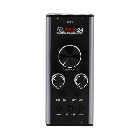 Interface Interfaz De Audio 2 Canales Streamers Kna Pas-24 Negro