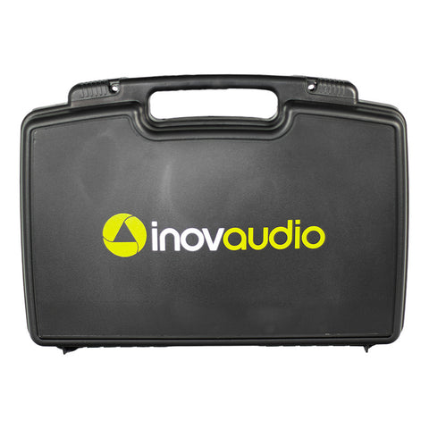 Micrófono Inalámbrico De Mano Doble Inovaudio Md-102 Color Negro