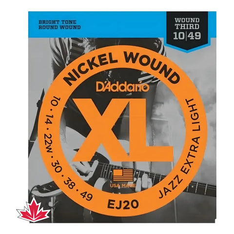 Juego De Cuerdas Para Guitarra Eléctrica 10-49 D'addario Ej20