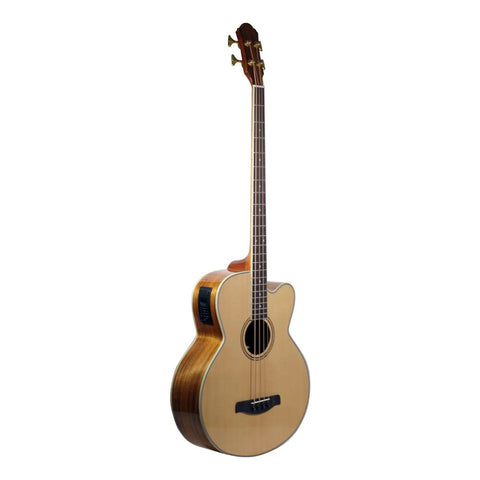 Bajo Electroacústico De 4 Cuerdas La Sevillana B-1004ceq Nat Natural Brillante 4