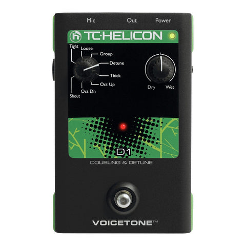 Pedal Tc Helicon Voicetone D1 Efecto Double Negro Para Micrófono