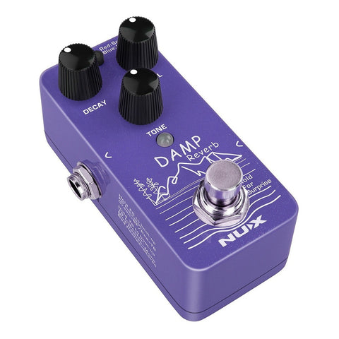Mini Pedal De Reverb Para Guitarra Nux Nrv-3 Damp Reverb Morado
