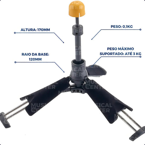 Soporte Para Clarinete Hercules Travlite Professional Ds440b