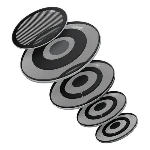 Set Parche Evans Malla Db One + Platillos Ecppb-db1-r 9 Pzs Negro