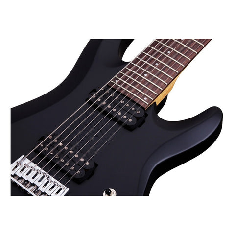 Guitarra Electrica 8 Cuerdas Negro Sat. Schecter C-8 Deluxe