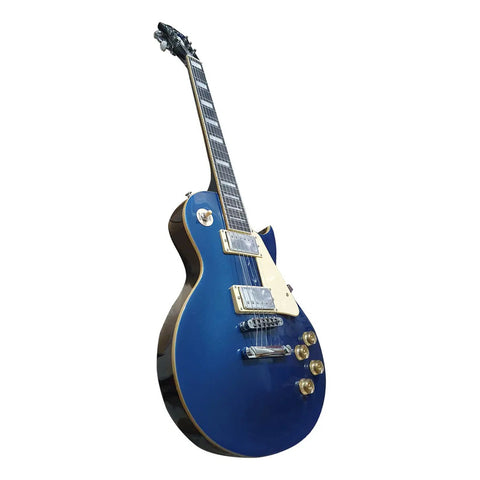 Guitarra Electrica Mars Lp Classic Azul Diestro Palo De Rosa Diestro Azul Palo De Rosa