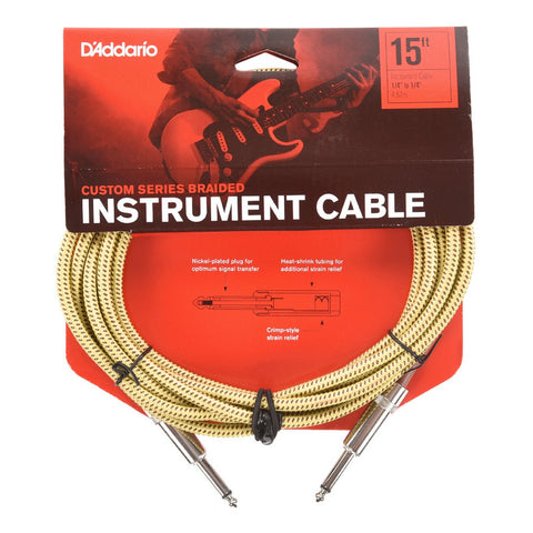 Cable Para Instrumento De 4.5 Metros Planet Wave Pw-bg-15tw