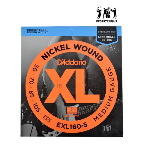 Cuerdas Daddario Bajo 5cds Exl-160-5