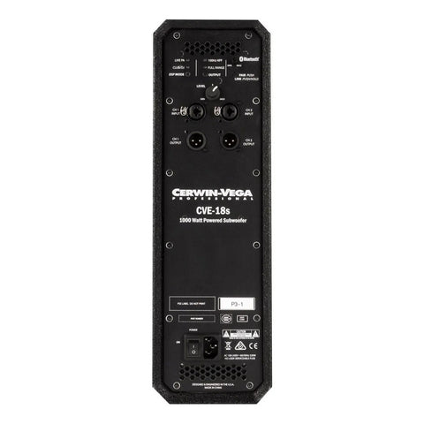 Bocina Cerwin-vega Cve-18s Con Bluetooth Negra Negro