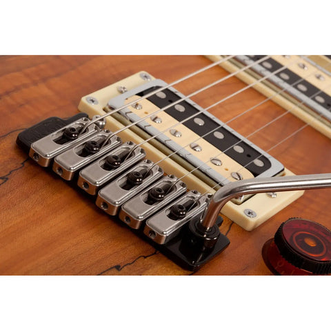 Guitarra Electrica Solida Schecter C-1 Exotic Spalted Maple Diestro Black Cherry Palo De Rosa