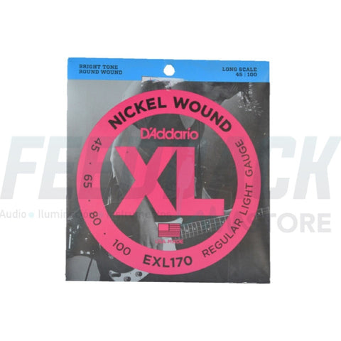 Paquete De Cuerdas Para Bajo 45/100, Daddario Exl170