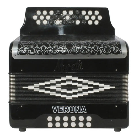 Moretti Verona Acordeón 12 Bajos 31 Botones Tono Sol Negro