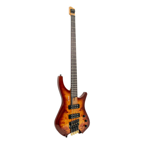 Bajo Eléctrico 4 Cuerdas Mars Headless Brown Burst Diestro Brown Burst