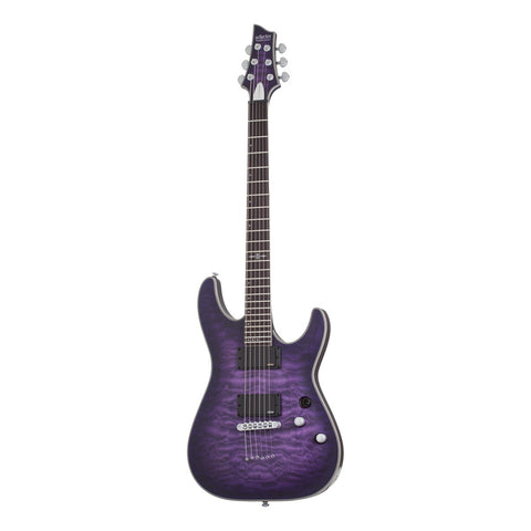 Guitarra Schecter C-1 Platinum Satin Purple Burst Diestro Lila Ébano