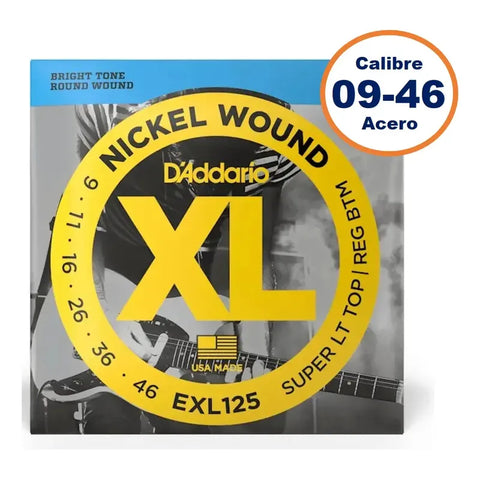 D'addario Exl125 Juego De Cuerdas P/ Guitarra Eléctrica 9-46