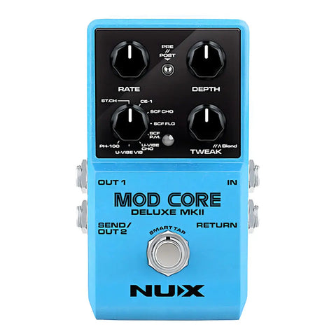 Pedal Modulación Guitarra Nux Core Deluxe Mkii Azul Claro 8 Modos Efectos