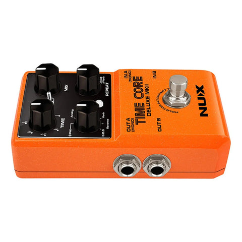 Pedal Nux Time Core Deluxe Mkii Delay Guitarra 7 Efectos Naranja