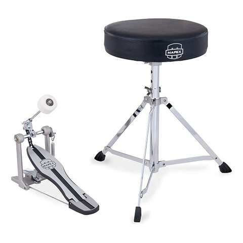 Paquete De Atriles + Banco Para Batería Mapex hp2505t Color Cromado