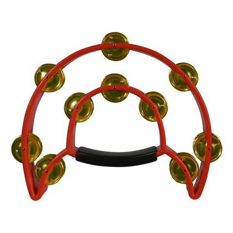 Pandero Forma De Media Luna Color Rojo New Beat 818