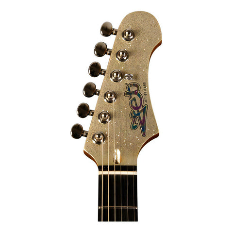 Guitarra Eléctrica Jet Guitars Js500 Plateado Sparkle Orientación De La Mano Diestro