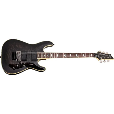 Guitarra Eléctrica Negro, Schecter Omen Extreme-6 Fr Diestro See-thru Black Palo De Rosa