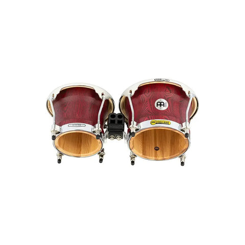 Bongo Meinl Woodcraft 7 Y 8.5 Pulgadas Fresno Cuero Vintage Red